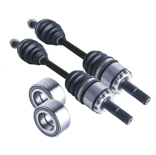 Kawasaki Brute Force / Prairie Front Cv Axles & Wheel Bearings Set Non Irs