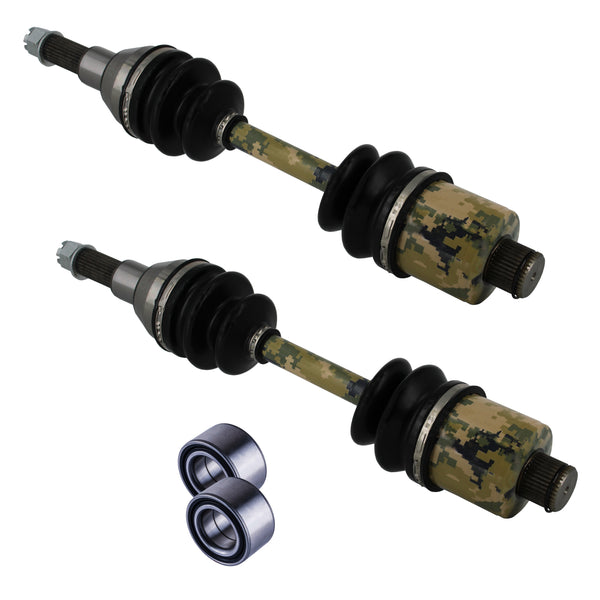 Polaris Atv Rear Camo Cv Axles & Wheel Bearings Set
