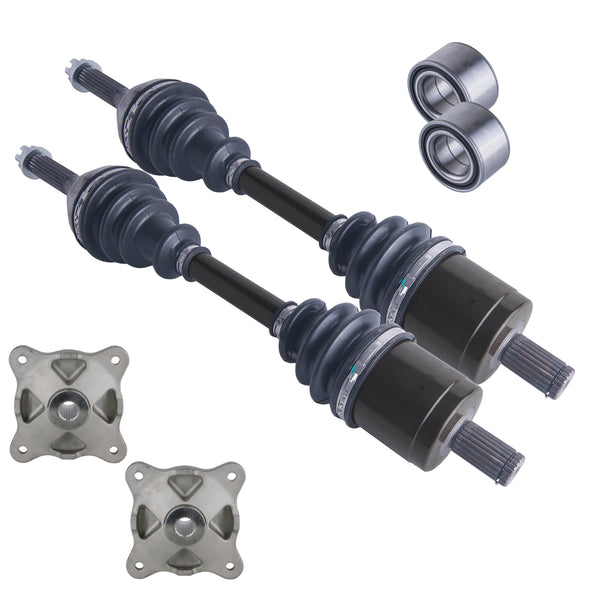 Polaris Sportsman Front Cv Axles Wheel Bearings & Hubs Set