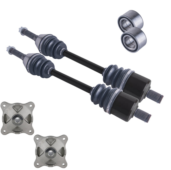 Polaris Sportsman Front Cv Axles Wheel Bearings & Hubs Set