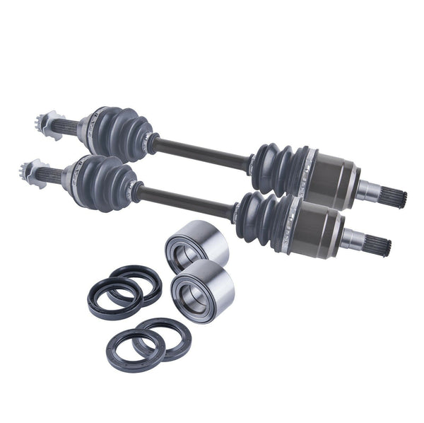 Suzuki King Quad Front Cv Axles Wheel Bearings & Seals Set