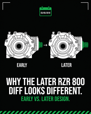 Tech Tuesday Tip: Polaris RZR 800 Front Differential Change — Why the Later Version Looks Different