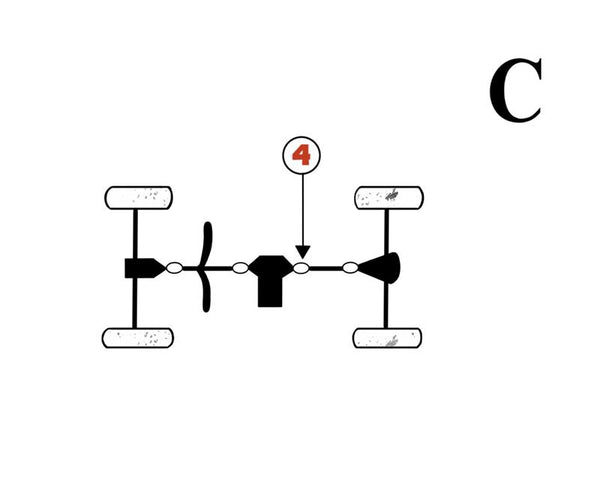Kawasaki Prairie 400 Rear Driveshaft U-Joint Set 49050-1057