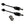 Honda Pioneer 1000 LTD/Deluxe Front Axles and Wheel Bearing Set