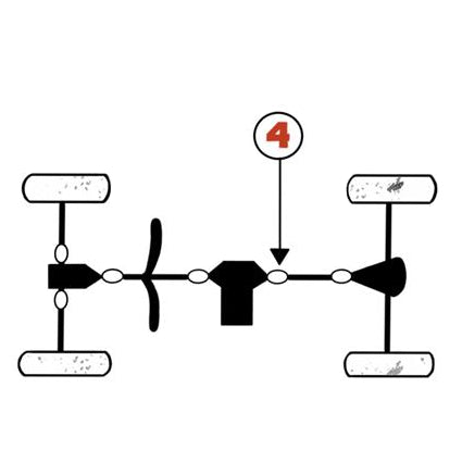 Suzuki Atv Rear Driveshaft U-Joint Set 27200-38810