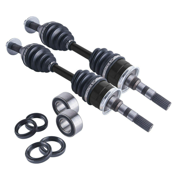 Kawasaki Bayou Front Cv Axles & Wheel Bearings Set 300 / 400