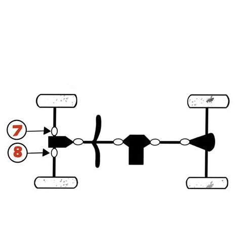 Polaris Atv / Utv Front Axle U-Joint Set 1332903 2202015 2203703 3260104