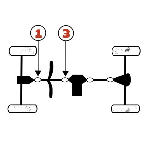 Yamaha Atv Front Driveshaft U-Joint Set 2Hr-46187-00-00 4Gb-46187-00-00