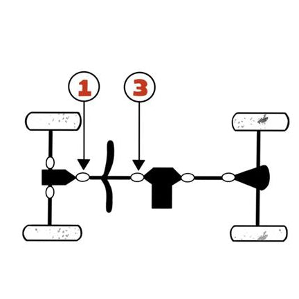 Suzuki Atv Front Driveshaft U-Joint Set 27200-38810