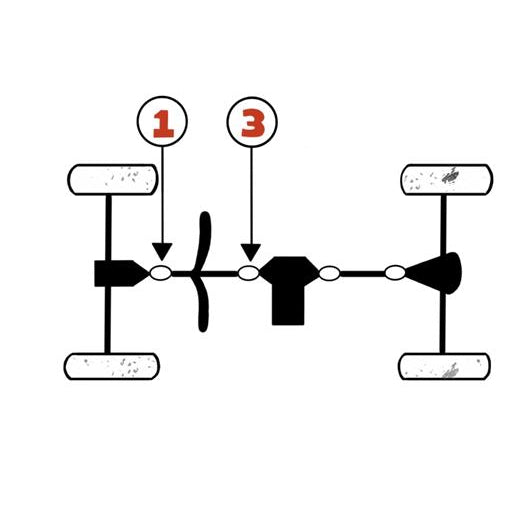 Arctic Cat 250 / 300 / 400 / 454 / 500 Front Driveshaft U-Joint Set 3435-011
