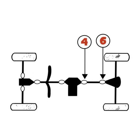 Arctic Cat 650 Rear Driveshaft U-Joint Set 0402-944 1402-162