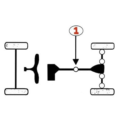 Suzuki Ozark/Eiger/King Quad/Quadsport Rear Driveshaft U-Joint Set 27200-38810
