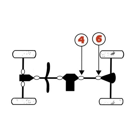 Suzuki King Quad/Quadrunner Rear Driveshaft U-Joint Set 27200-73813 27200-73810